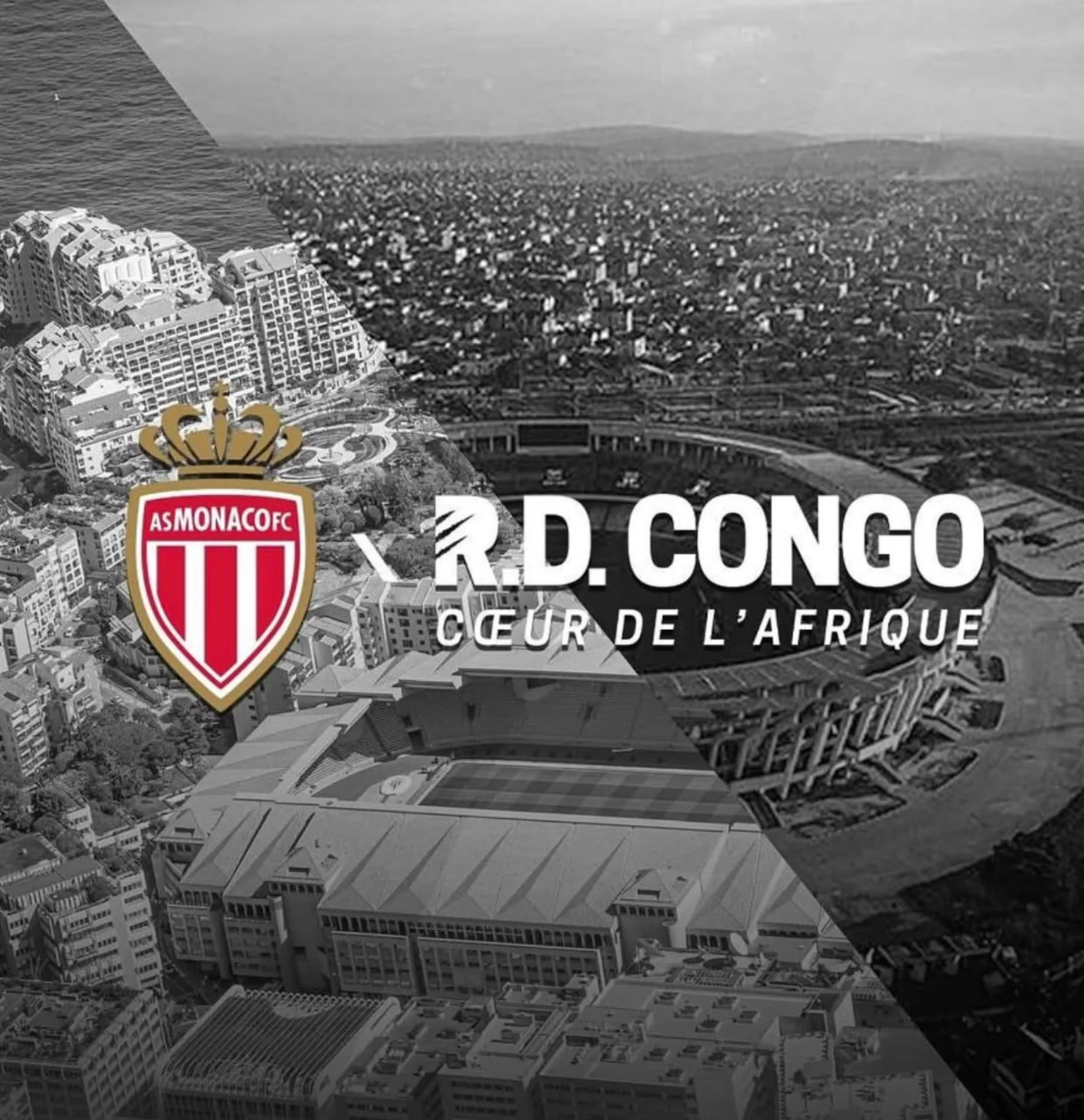 Remise du maillot AS Monaco floqué RDC lors d’une réception institutionnelle à Monaco
